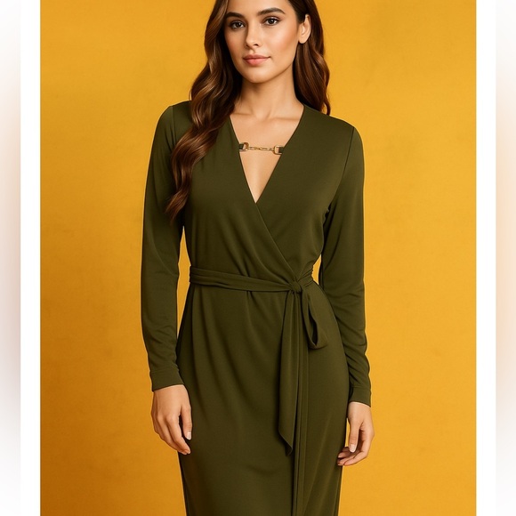 Michael Kors Dresses & Skirts - Michael Kors Black Dress with Gold Accent